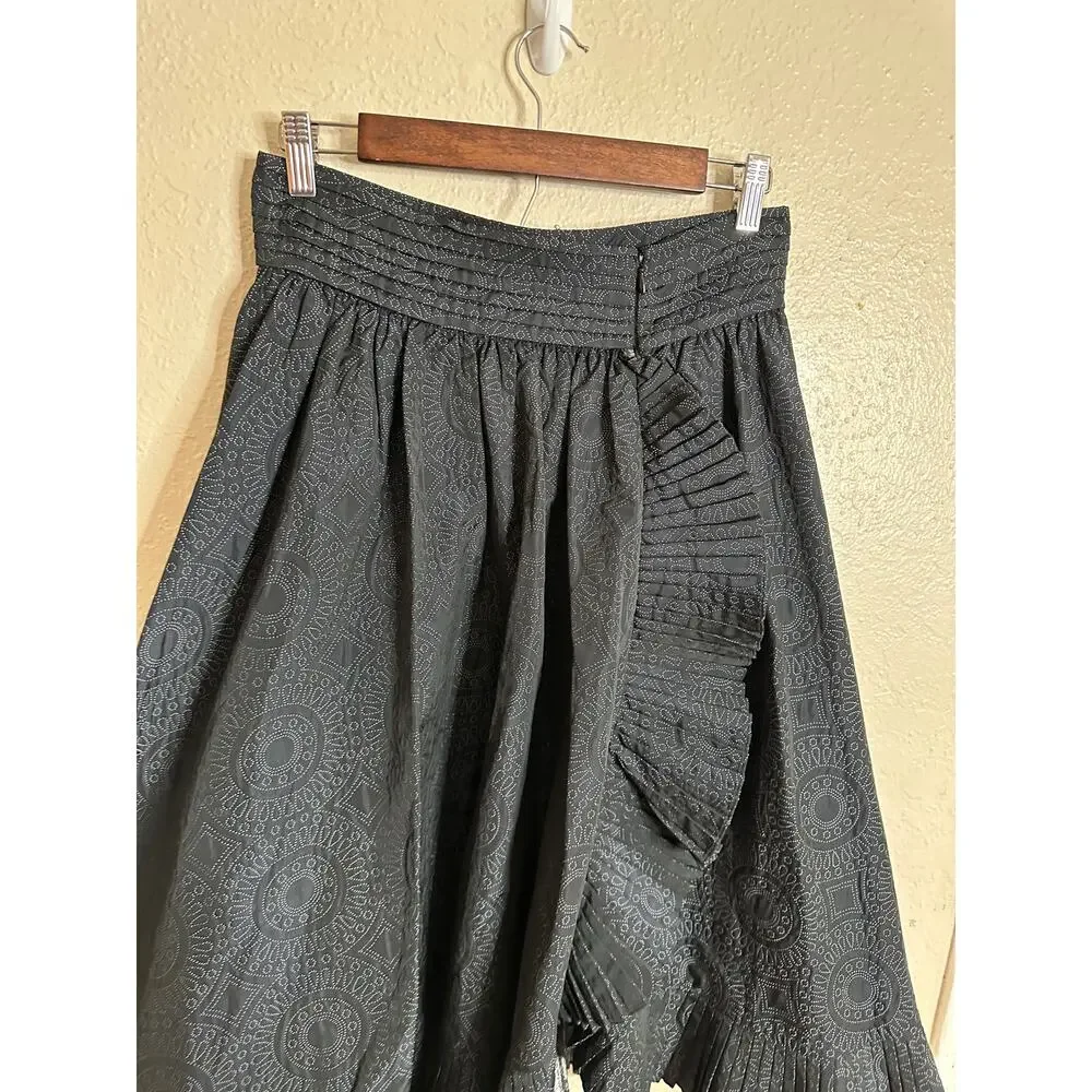 Armani Collezioni Jacquard Pleated Avant-Garde Art-To-Wear Skirt Womans 6